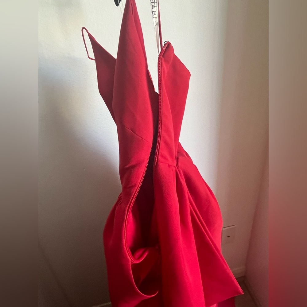 Sachin + Babi Red Bow-Back Evening Gown - Picture 15 of 16